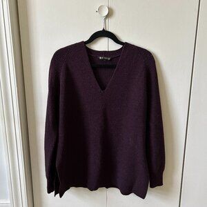 Comfy Plum V Neck Athleta Knitted Sweater Size S